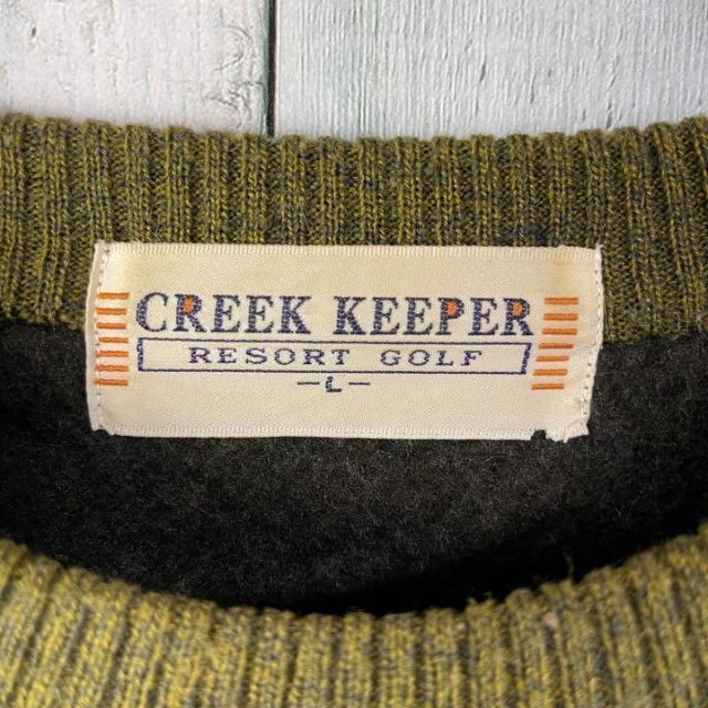 80's CREEK KEEPER 日本製　マウンテン総柄　ヴィンテージ ニット メンズのトップス(ニット/セーター)の商品写真