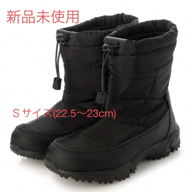 防水スノーブーツ 厚底 ショートブーツ  ブラック レディースの靴/シューズ(ブーツ)の商品写真