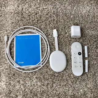 グーグル(Google)のChromecast with Google TV snow　(映像用ケーブル)