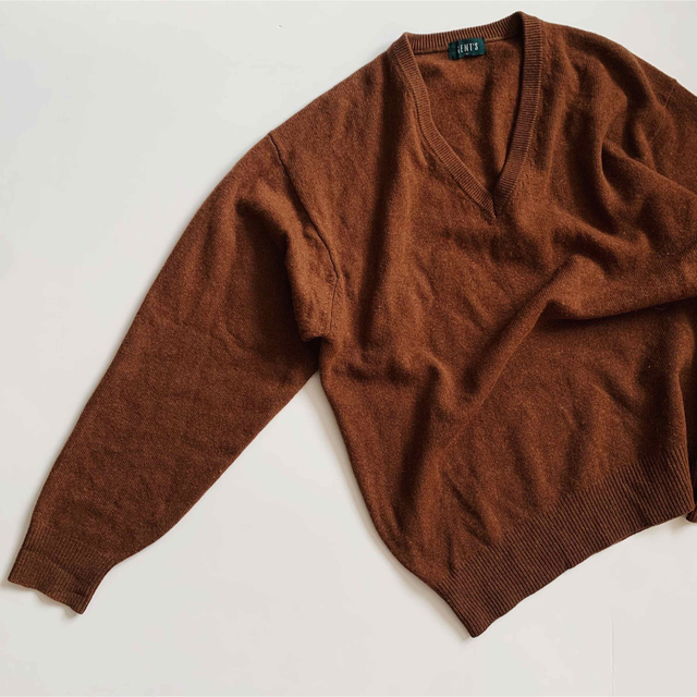 00s 90s Y2K GENT'S new wool Vネック ニット