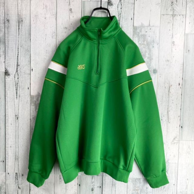 asics - 80's OLD ASICS 日本製 金刺繍ロゴ プルオーバートラック
