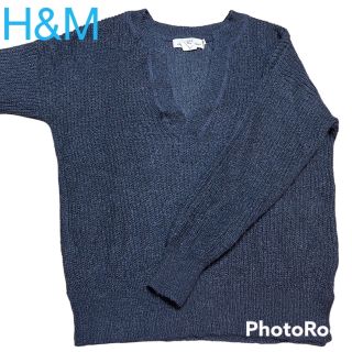 エイチアンドエイチ(H&H)のエイチアンドエム　H&M  モヘア　M ネイビー　ニット　セーター　トップス　M(ニット/セーター)