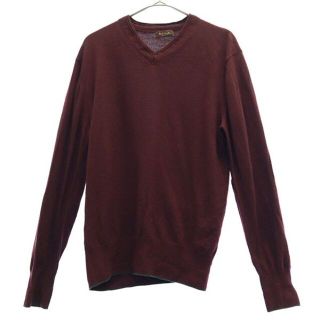 ポールスミス(Paul Smith)のポールスミス ウール100％ ニット L パープル Paul Smith Vネック 長袖 セーター レディース 【中古】  【230204】 メール便可(ニット/セーター)