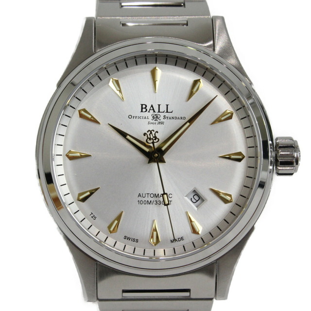 【ギャラ有】BALL WATCH　ボールウォッチ　ファイヤーマン　レーサー　クラシック　NM2288C-SJ-SL　自動巻き　デイト　SS　シルバー　メンズ　腕時計松前R56店メンズ