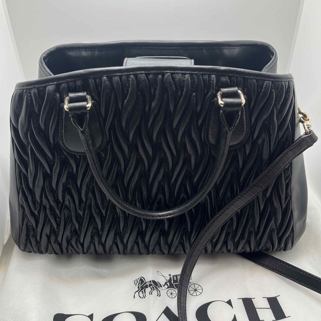 COACH‼️未使用品(^^)マディソンBLACKギャザー2WAY‼️