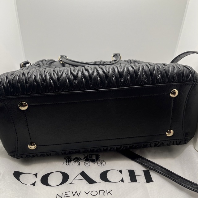 COACH‼️未使用品(^^)マディソンBLACKギャザー2WAY‼️