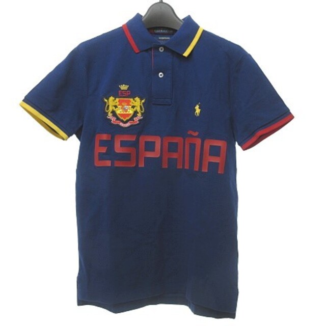 オリンピックモデル スペイン ポロシャツ 半袖 ESPANA ブルー XS