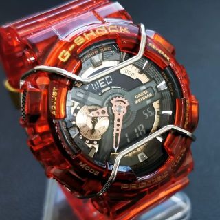 カシオ(CASIO)のG-SHOCK GA-110 [スケルトンレッド] + バンパー + メタル遊環(腕時計(アナログ))