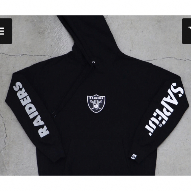 RAIDERS×SAPEur HOODIE 新品未使用　ブラックXL 正規品