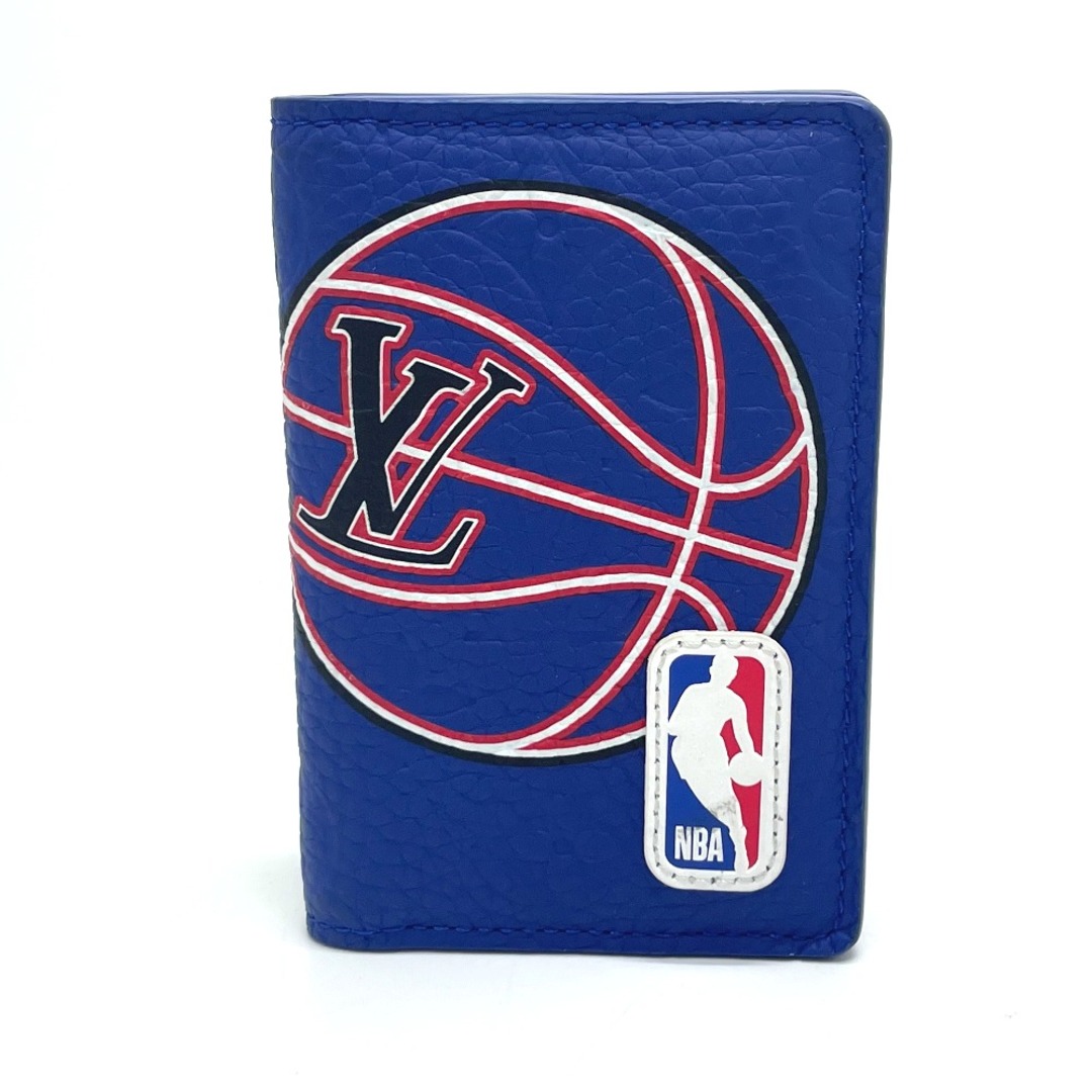 定番の冬ギフト LOUIS VUITTON ルイヴィトン LOUIS VUITTON オーガナイザー・ドゥ ポッシュ M81663 モノグラム  NBA カードケース トリヨンレザー ブルー 名刺入れ+定期入れ