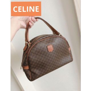 セリーヌ(celine)の希少　オールドセリーヌ マカダム ハンドバッグ　ドーム型　ハーフムーン(ハンドバッグ)