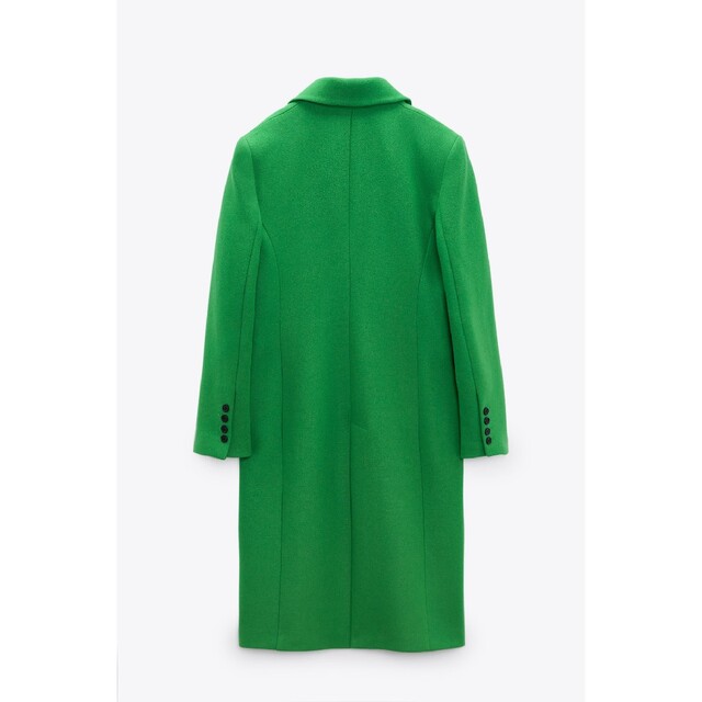 ZARA ウールブレンド テーラードコート Mサイズ グリーン