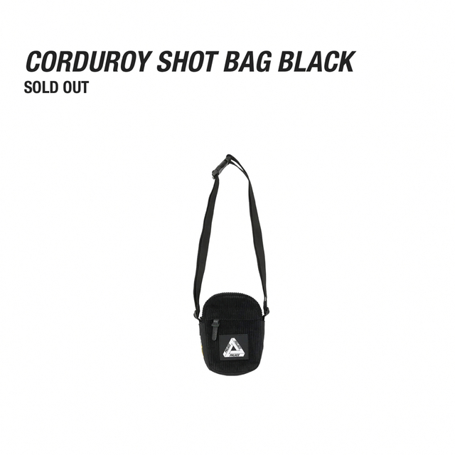 Palace Corduroy Shot Bag Black