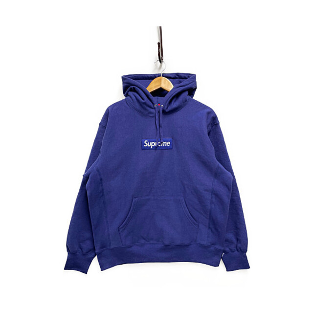 SUPREME シュプリーム 21AW Box Logo Hooded Sweatshirt BOXロゴ スウェットパーカー スウェット ネイビー サイズM 正規品 / 26700