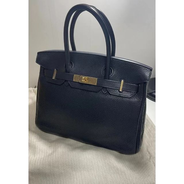人気商品の Hermes - エルメス バーキン30 黒 ゴールド金具 ハンドバッグ