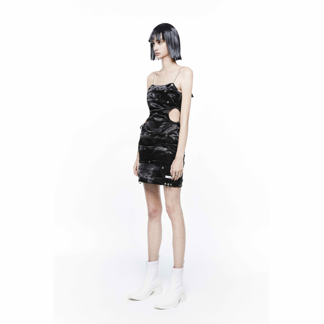 【24ans】24ans Metallic eye wrap skirt ドレス レディースのワンピース(ミニワンピース)の商品写真
