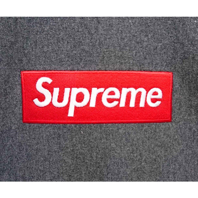 supreme box logo hooded チャコール　mサイズ