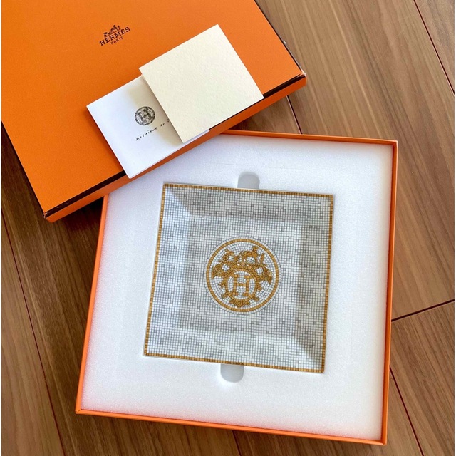 HERMES モザイク ヴァンキャトル スクエアプレート 新品♪