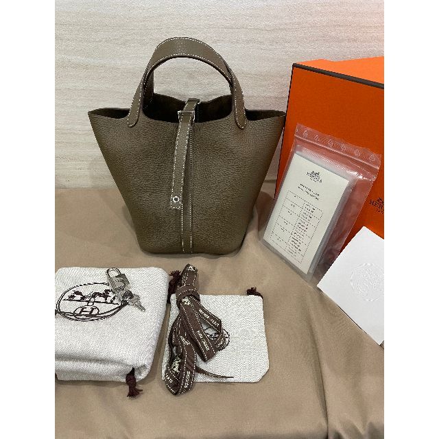 Hermes - 超入手困難　エルメス　ピコタンPM エトゥープ　シルバー金具