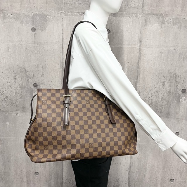 LOUIS VUITTON ルイヴィトン トートバッグ ダミエ チェルシー ブラウン ...