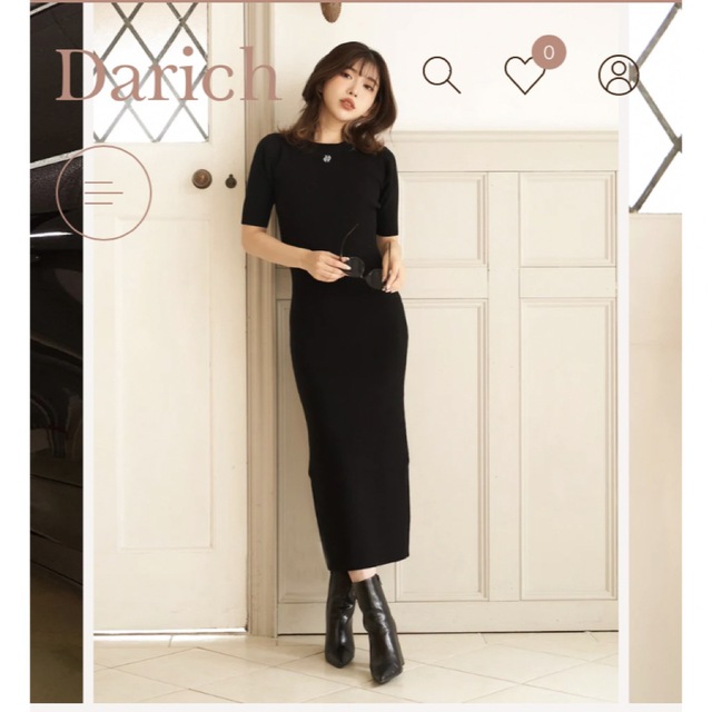 Darich ダーリッチ エンブロイダリーニットワンピース www ...