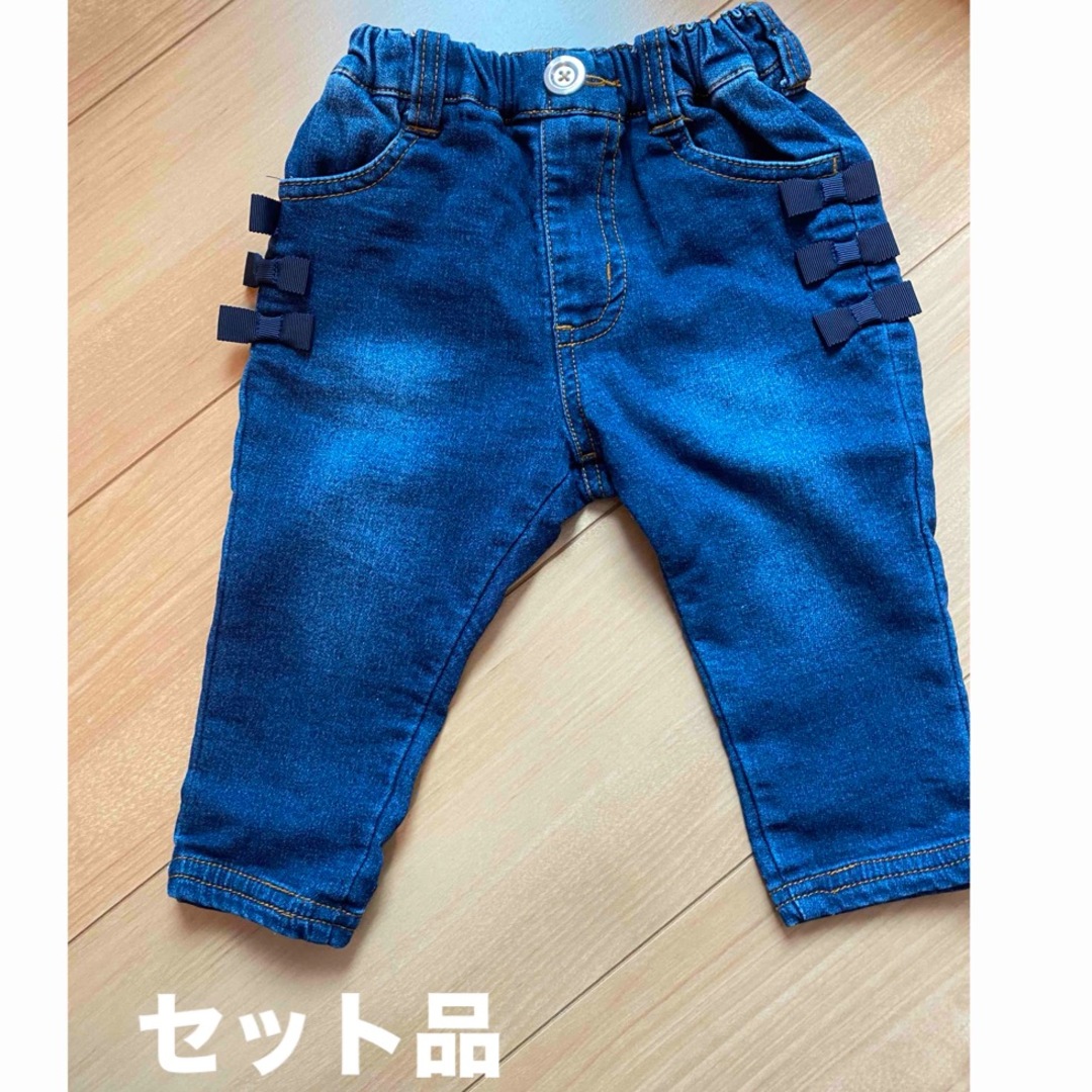 BeBe(ベベ)のBebe ジャケット&デニムズボン キッズ/ベビー/マタニティのキッズ服女の子用(90cm~)(ジャケット/上着)の商品写真