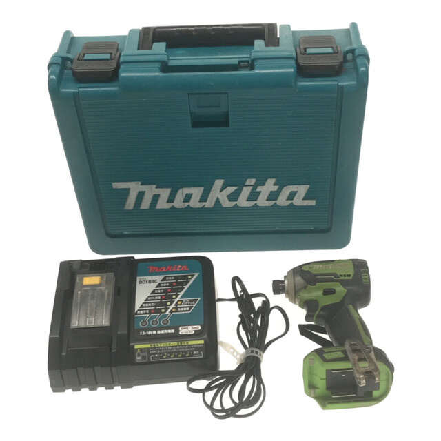 ☆品☆makita マキタ 18V 充電式インパクトドライバ TD170D 緑/グリーン 本体+充電器(DC18RC) 65166