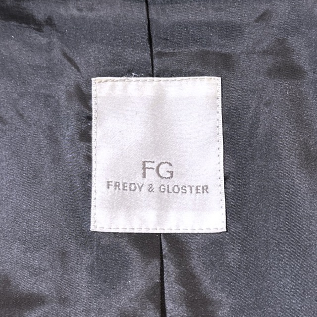 FREDY & GLOSTER(フレディアンドグロスター)の【フレディアンドグロスター】 アンゴラ混 ロングコート 38 M 黒 ラビット レディースのジャケット/アウター(ロングコート)の商品写真