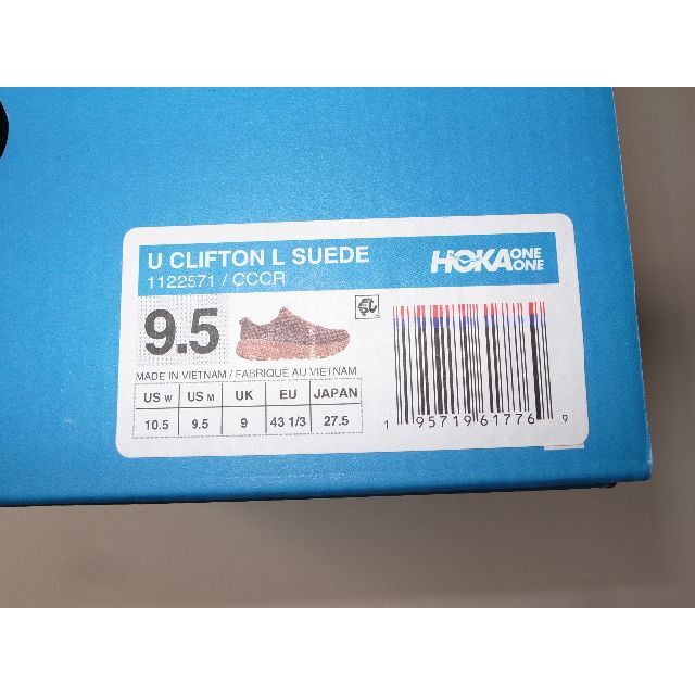 HOKA ONE ONE(ホカオネオネ)のHOKA ONE ONE CLIFTON L SUEDE  27.5cm  メンズの靴/シューズ(スニーカー)の商品写真