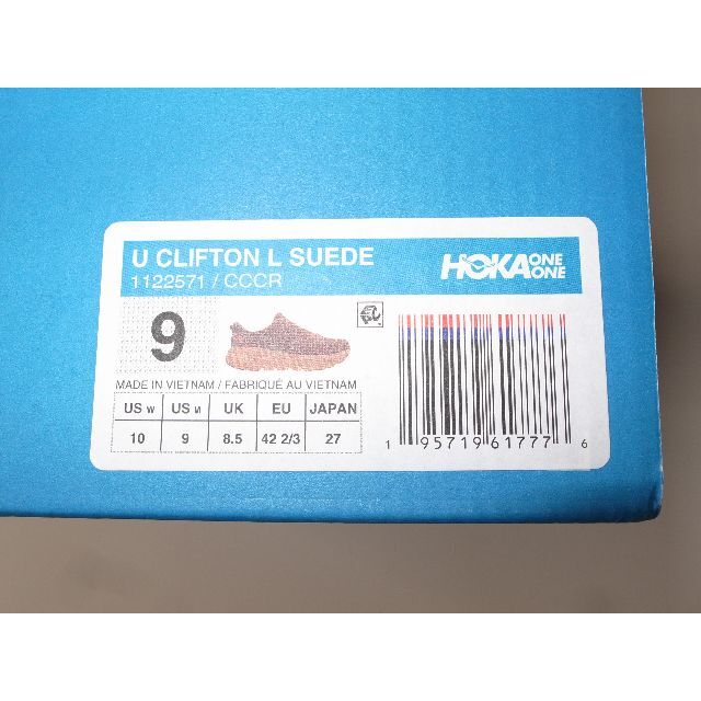 HOKA ONE ONE(ホカオネオネ)のHOKA ONE ONE CLIFTON L SUEDE 27cm メンズの靴/シューズ(スニーカー)の商品写真