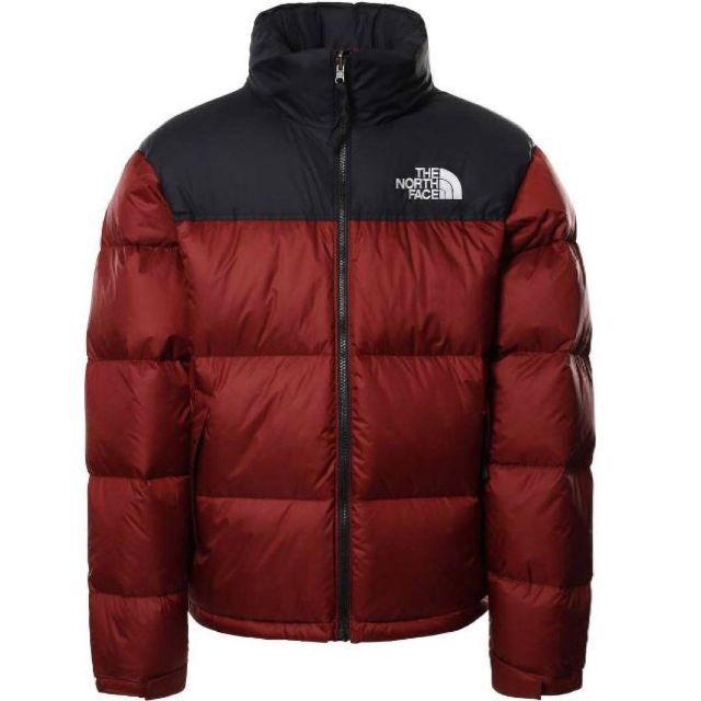 THE NORTH FACE ダウンジャケット ヌプシ メンズ レッド アウター