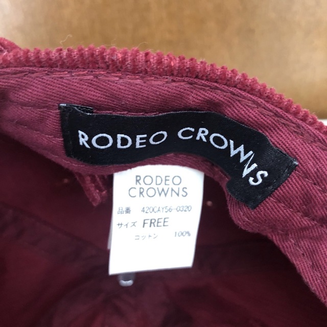 RODEO CROWNS(ロデオクラウンズ)のロデオクラウンズ ロゴキャップ コーデュロイ レディースの帽子(キャップ)の商品写真