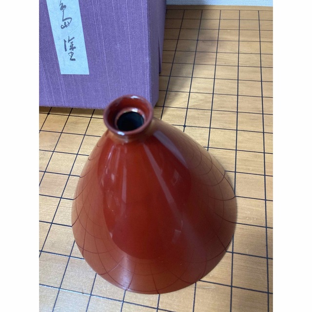 最大44%OFFクーポン 輪島塗 花器朱塗 榎木啓作 蜻蛉 円錐型 天然木漆