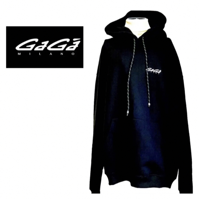 GaGa MILANO(ガガミラノ)の【特別価格】新品❤︎GaGaMILANOガガミラノ パーカー 黒 メンズのトップス(パーカー)の商品写真