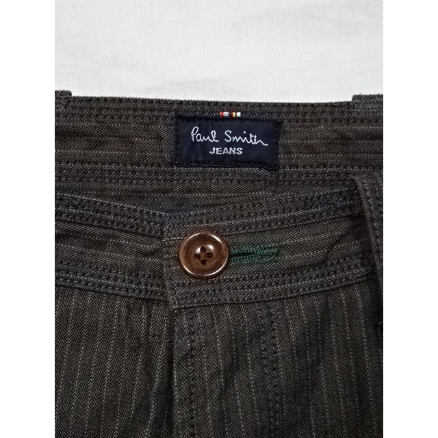 Paul Smith(ポールスミス)のポールスミス☆ブラウンストライプパンツ☆M☆ウェスト約81cm メンズのパンツ(デニム/ジーンズ)の商品写真