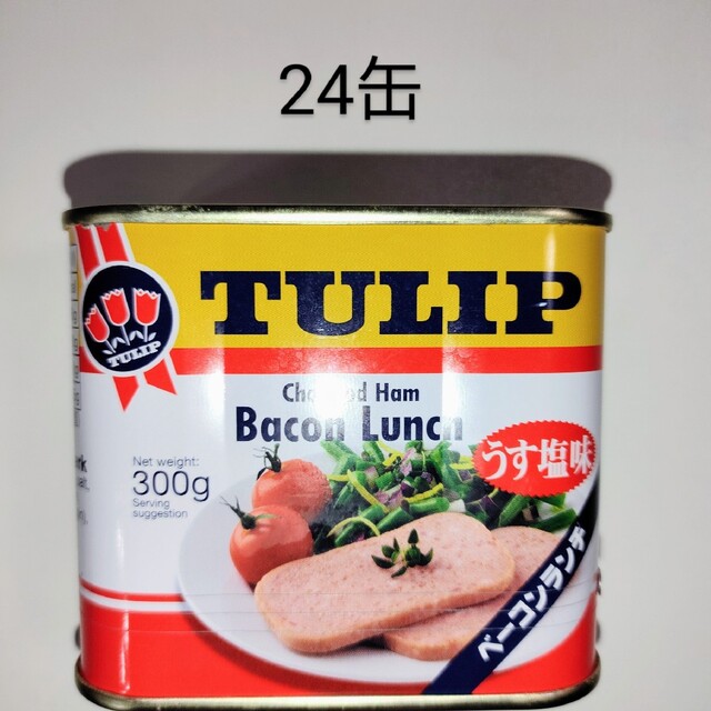 ポーク缶詰24缶セット チューリップうす塩味 ランチョンミート