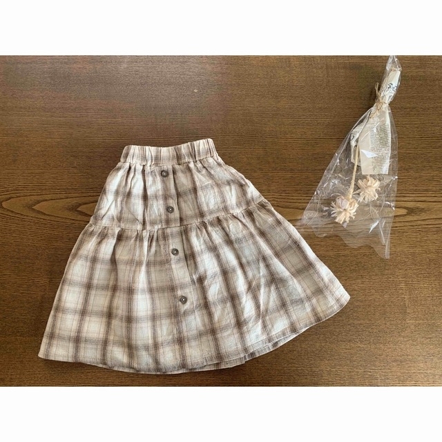 女の子　韓国子ども服　スカート　ナチュラル キッズ/ベビー/マタニティのキッズ服女の子用(90cm~)(その他)の商品写真