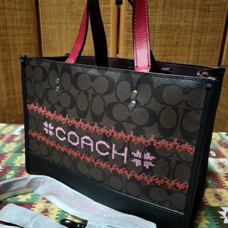 COACH - COACH　コーチトートバッグ　2way刺繍ハンドバッグ