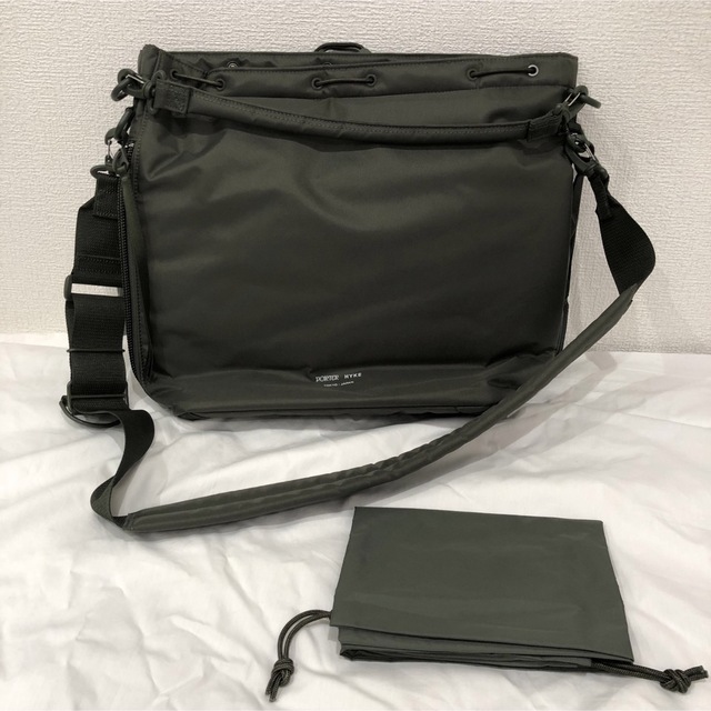 新品 タグ付 PORTER × HYKE  2WAY BAG  オリーブ L