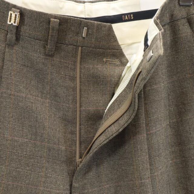 DAKS ダックス チェックパンツ ブラウン系 88 B3604