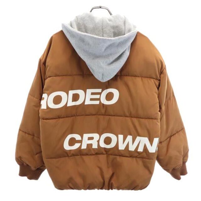 RODEO CROWNS(ロデオクラウンズ)のロデオクラウンズ バックロゴ フーデッド 中綿ジャケット S ブラウン系 Rodeo Crowns レディース 【中古】  【230204】 レディースのジャケット/アウター(ロングコート)の商品写真