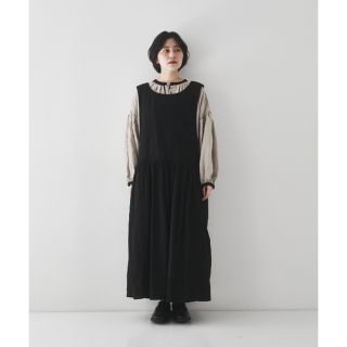 ネストローブ(nest Robe)の新品　nest Robe 【UpcycleLino】エプロンドレス(ロングワンピース/マキシワンピース)