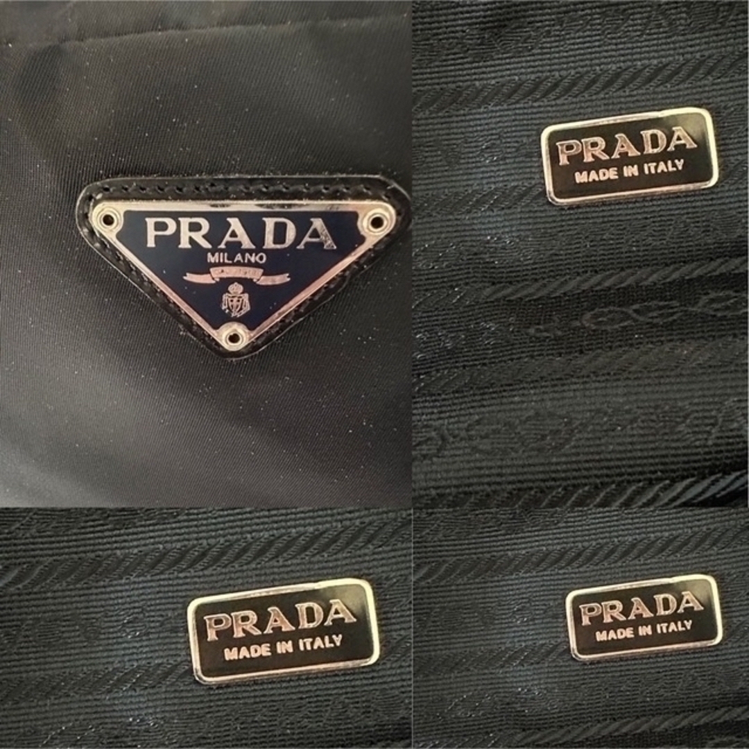 PRADA  ナイロンポーチ　エナメルレザー　希少品　新同