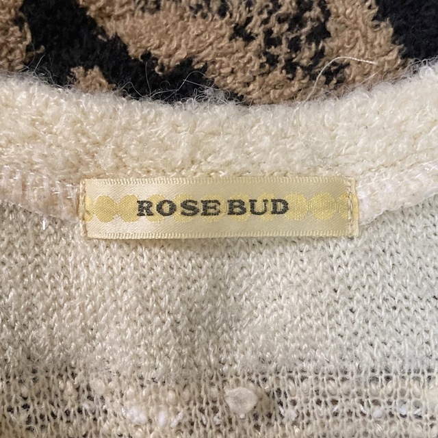 ROSE BUD(ローズバッド)のローズバッド★ROSE BUD ホワイト系ボーダー　セーター　ニットプルオーバー レディースのトップス(ニット/セーター)の商品写真