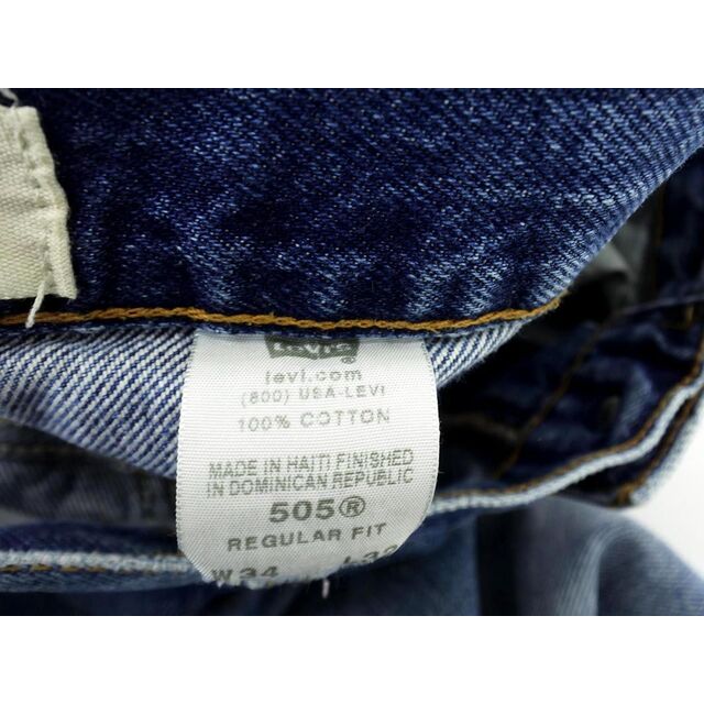 Levi's(リーバイス)のLEVI'S リーバイス 505 レギュラーフィット デニムパンツ size34/青 ■■ メンズ メンズのパンツ(デニム/ジーンズ)の商品写真