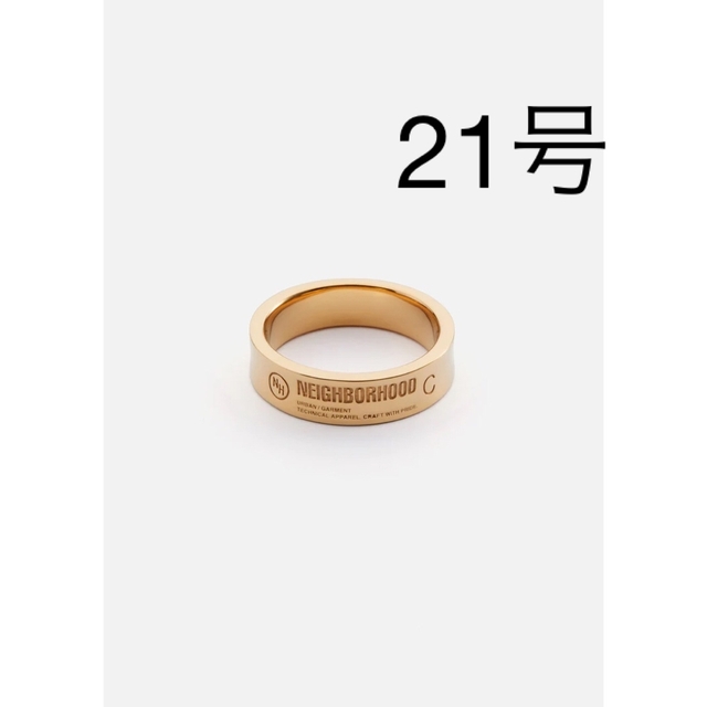 NEIGHBORHOOD GOLD PLAIN RING15号-