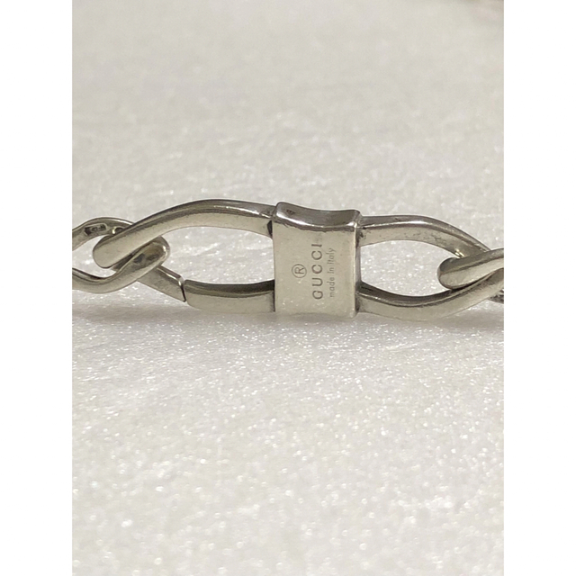 GUCCI グッチ シルバー ロング チェーン ネックレス レア 中古 美品