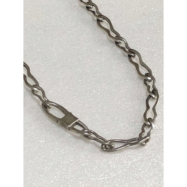 GUCCI グッチ シルバー ロング チェーン ネックレス レア 中古 美品