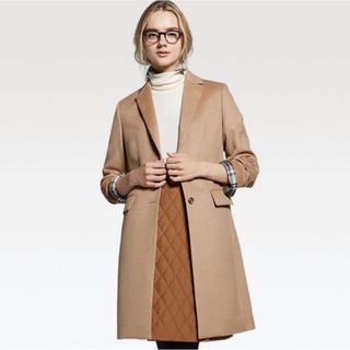 ユニクロ(UNIQLO)の美品・UNIQLO・ウールカシミヤチェスターコート(チェスターコート)