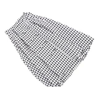 マジェスティックレゴン(MAJESTIC LEGON)のマジェスティックレゴン チェック ハイウエスト スカート sizeＭ/白ｘ黒 ■■ レディース(ロングスカート)